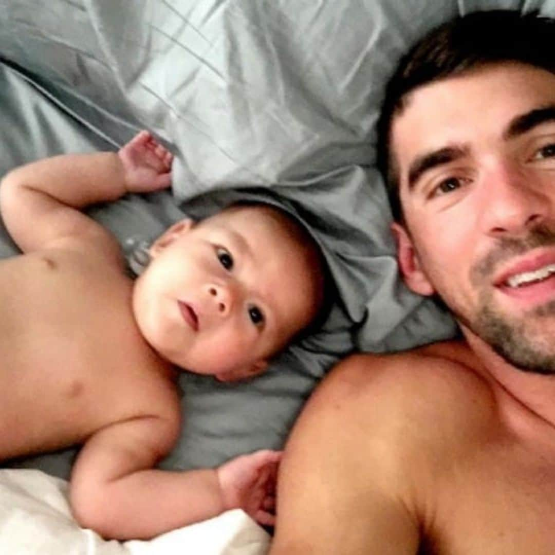 Michael Phelps' son Boomer loves the water, but it has to be this way