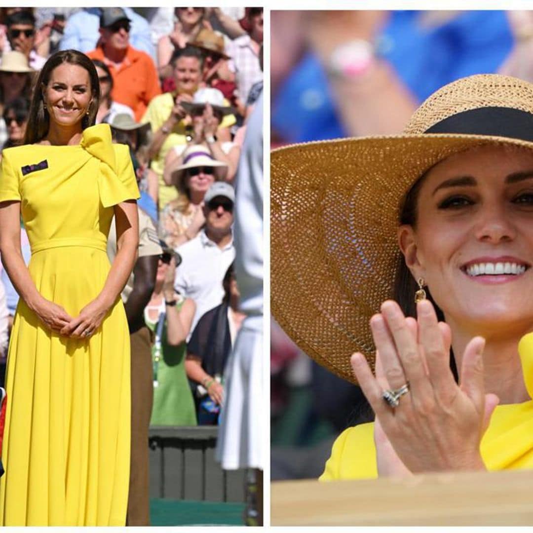 Kate Middleton stuns in a beautiful yellow dress at the Wimbledon final