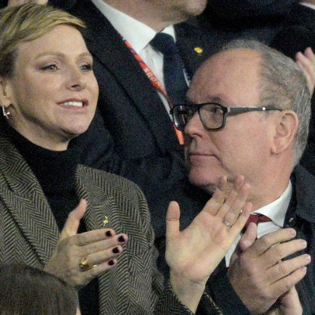 Princess Charlene and Prince Albert share PDA moment in France