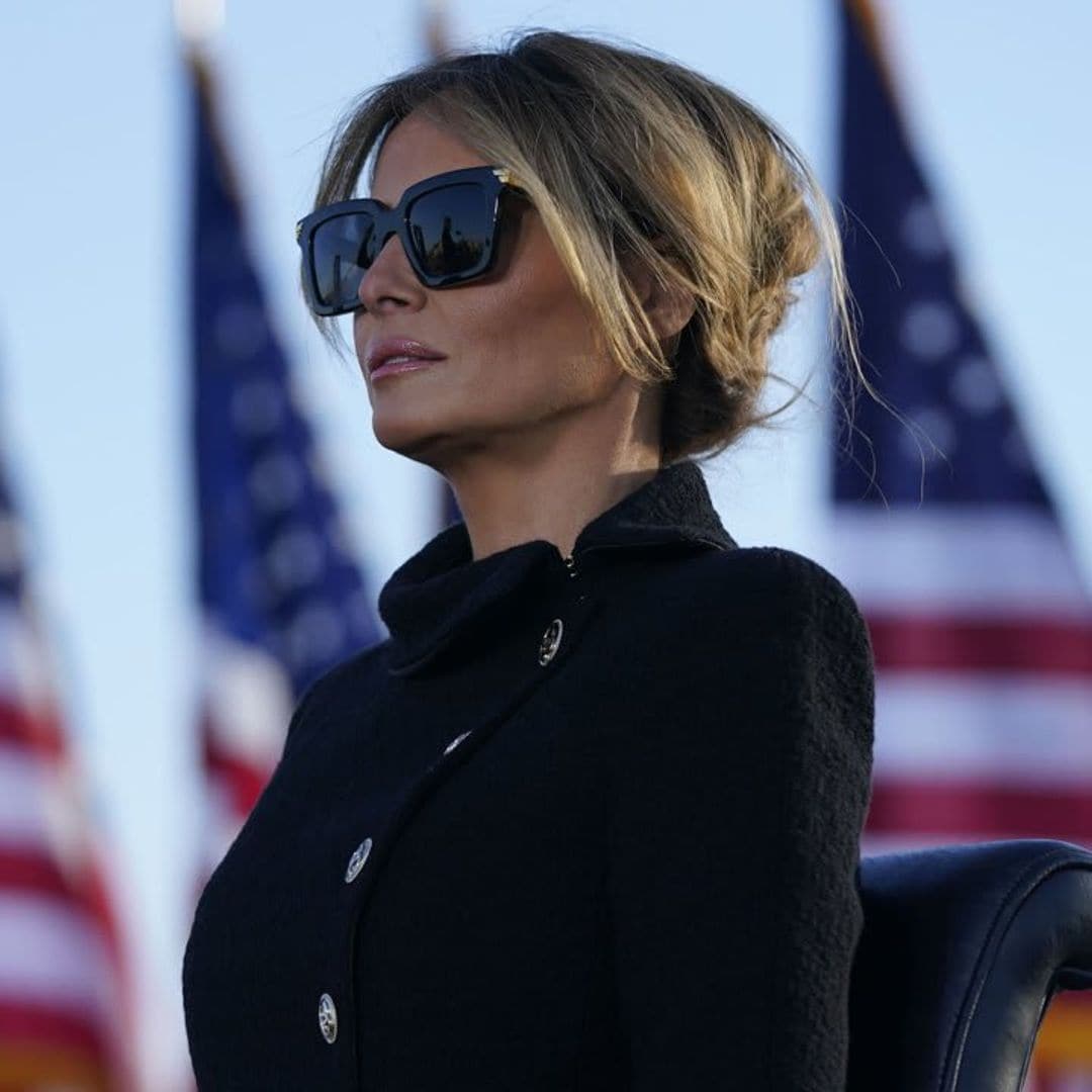 First Lady Melania Trump makes stylish exit from the White House