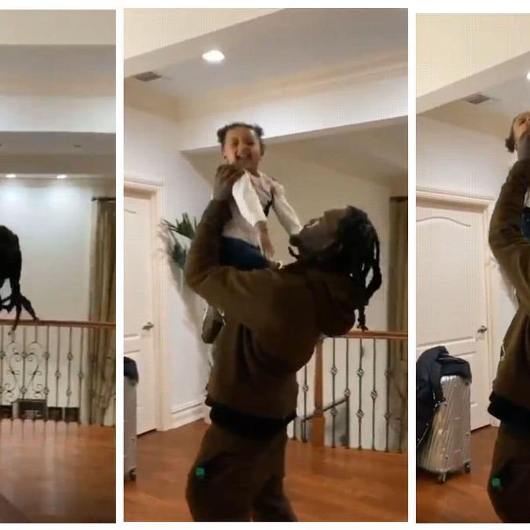 Cardi B’s daughter Kulture has the cutest reaction as her parents return home