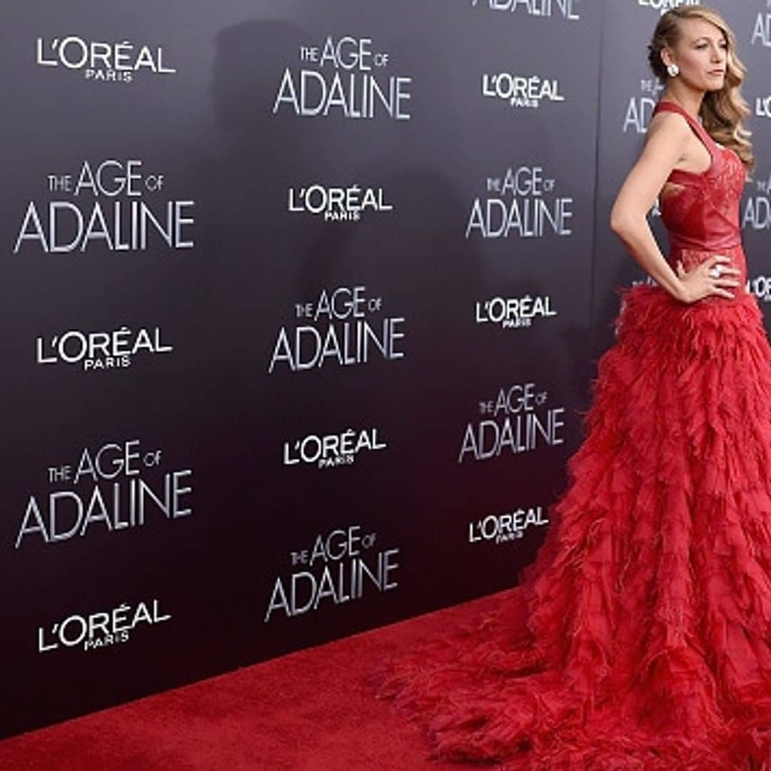 Blake Lively stuns in Monique Lhuillier at 'The Age of Adaline' premiere