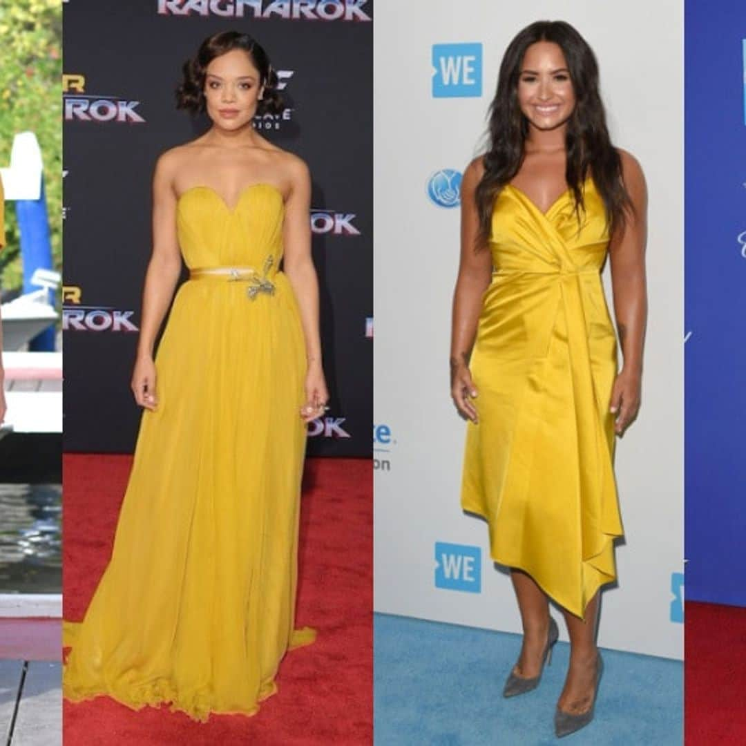 Celebrities wearing yellow – the brightest color on the carpet