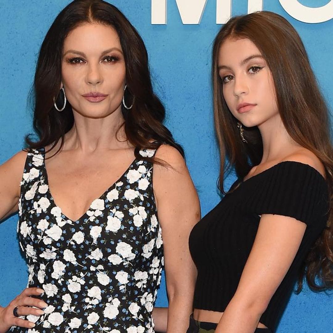 Catherine Zeta-Jones’ daughter Carys Douglas wears her mom’s 90’s dress for her birthday