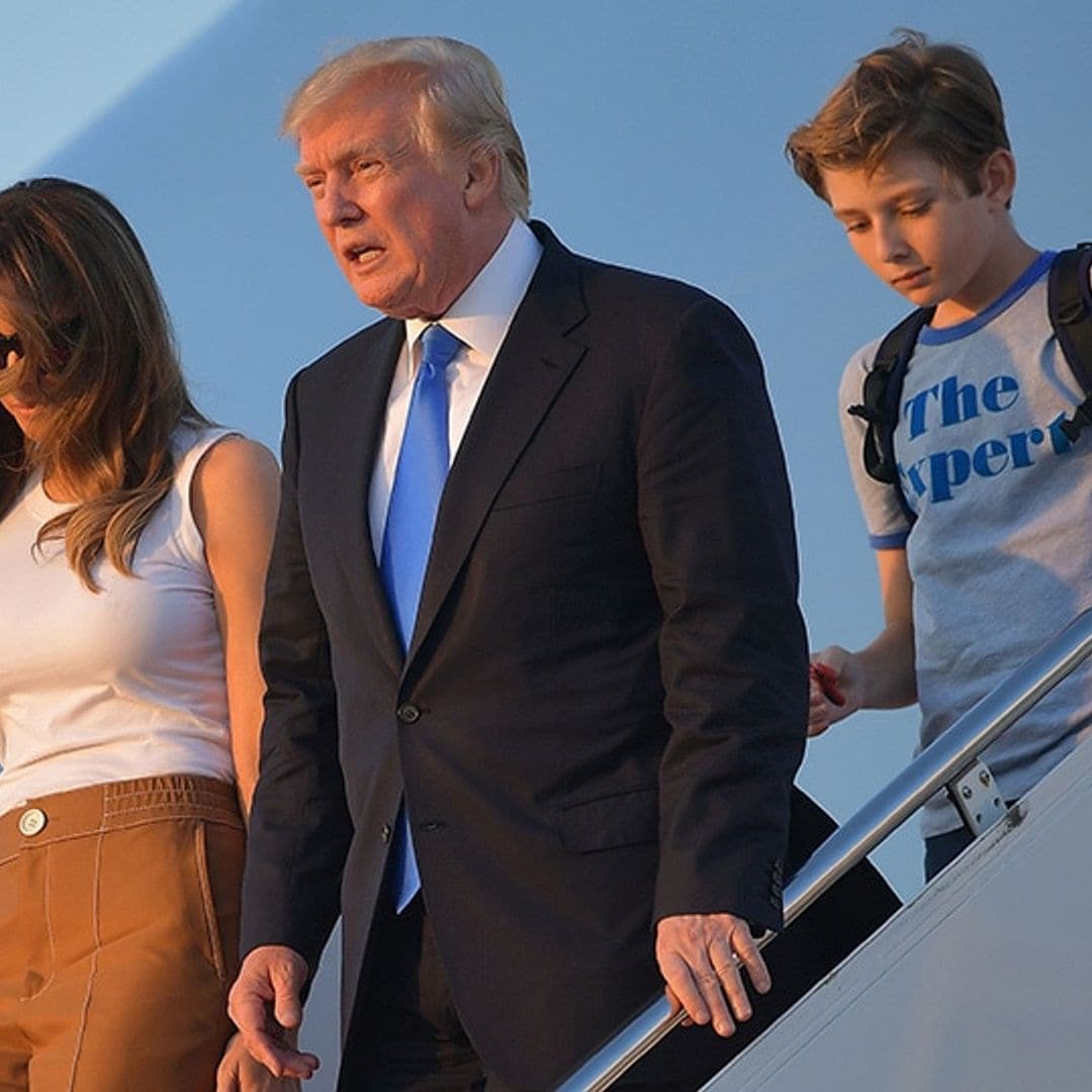 Melania Trump and son Barron move into the White House