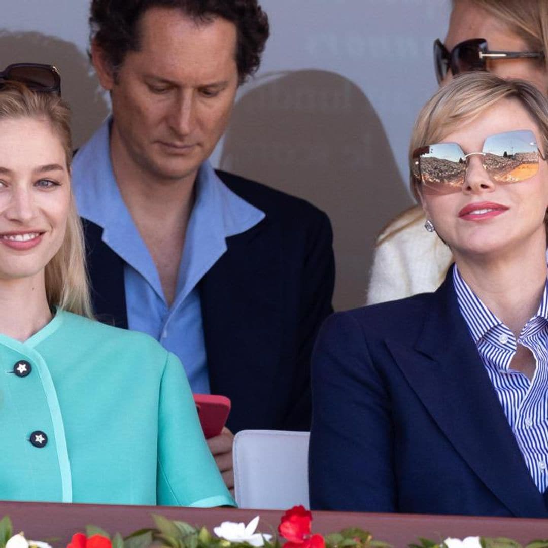 Beatrice Borromeo and Pierre Casiraghi join Princess Charlene and Prince Albert at tennis tournament