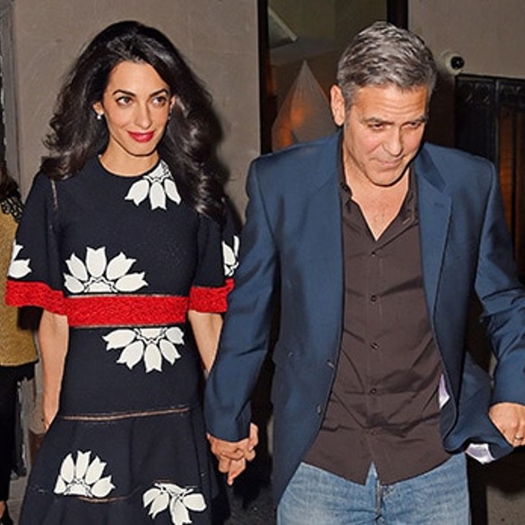 George Clooney and Amal enjoy a night out with her family in New York