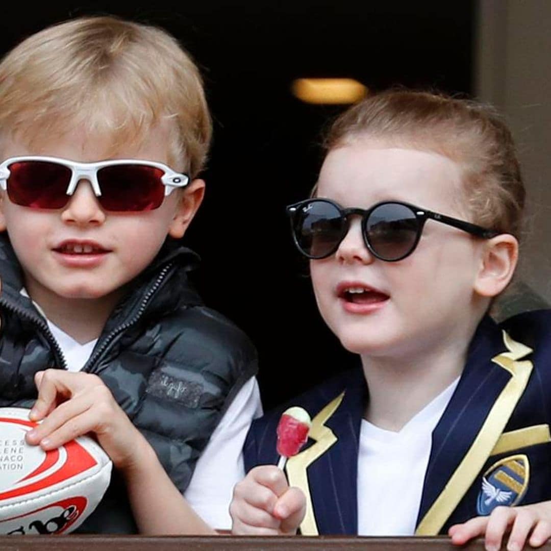 Princess Charlene shares the Monaco twins' school photos—and they're adorable!