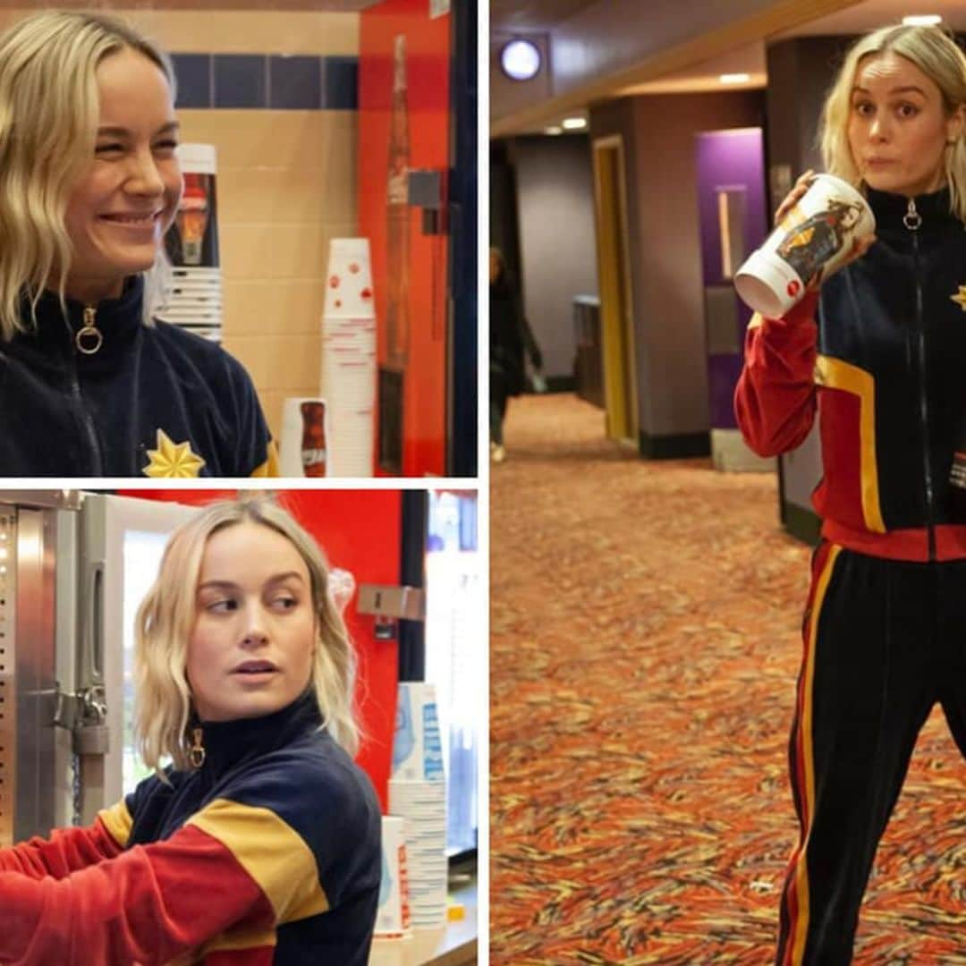 Brie Larson surprised fans at a New Jersey Theater for the 'Captain Marvel' premiere