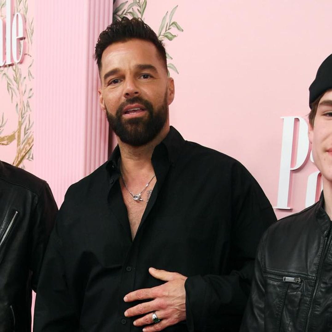 Rarely seen, Ricky Martin graces the red carpet alongside his twins Valentino and Matteo