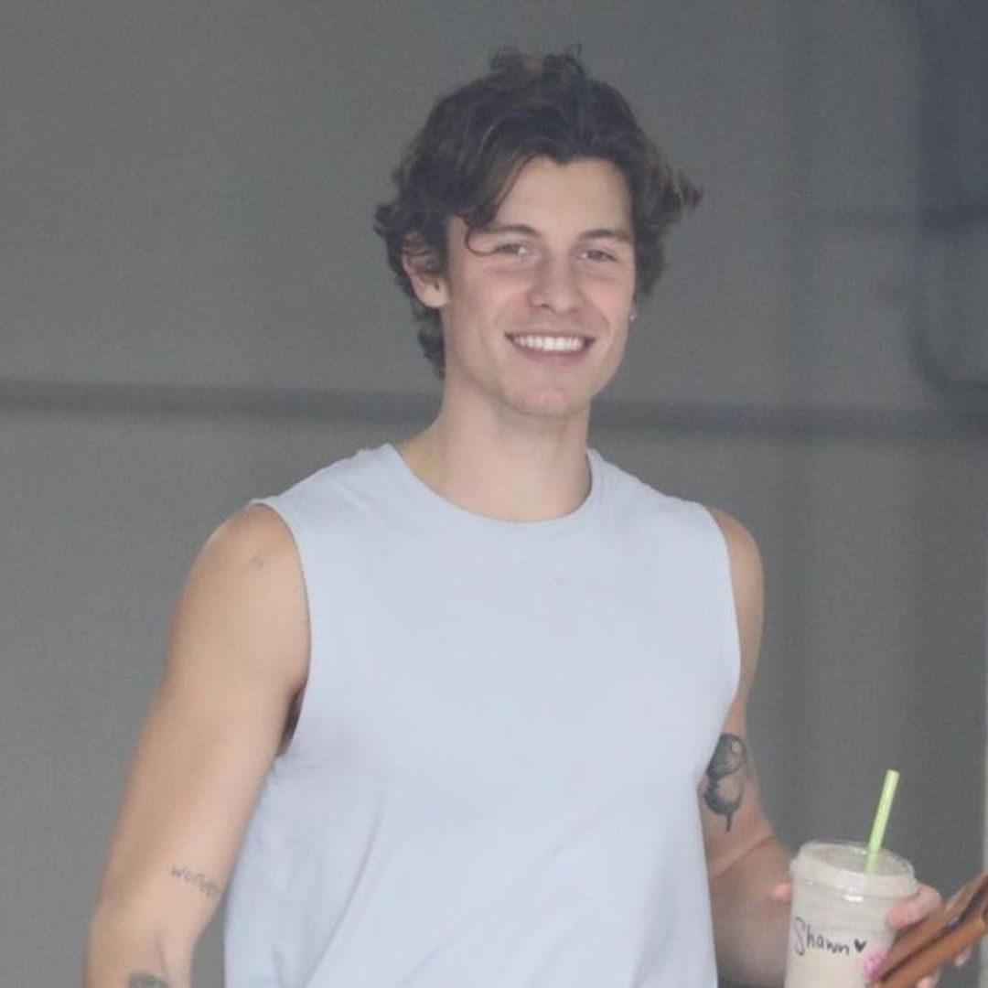 Shawn Mendes looks sweaty and happy as he leaves the gym