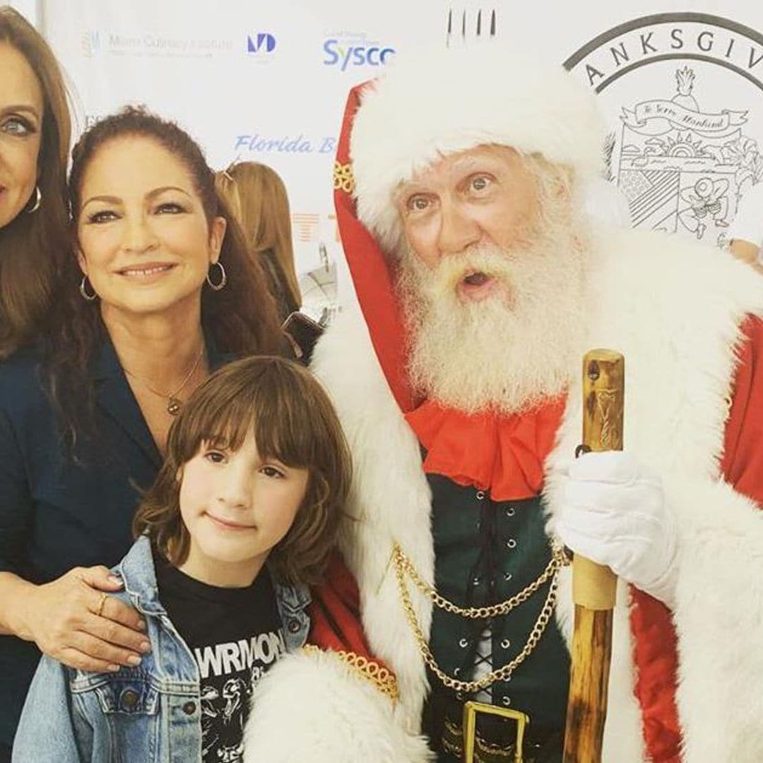 Gloria Estefan and more stars bring kids to meet Santa and the photos will sleigh you