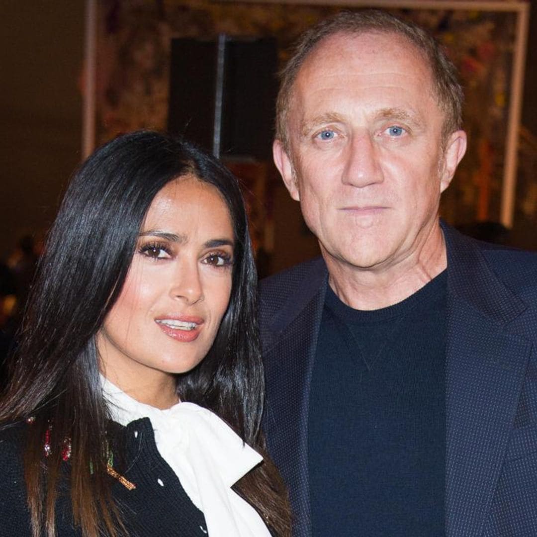 Salma Hayek and Francois-Henri Pinault clean trash off the ocean floor