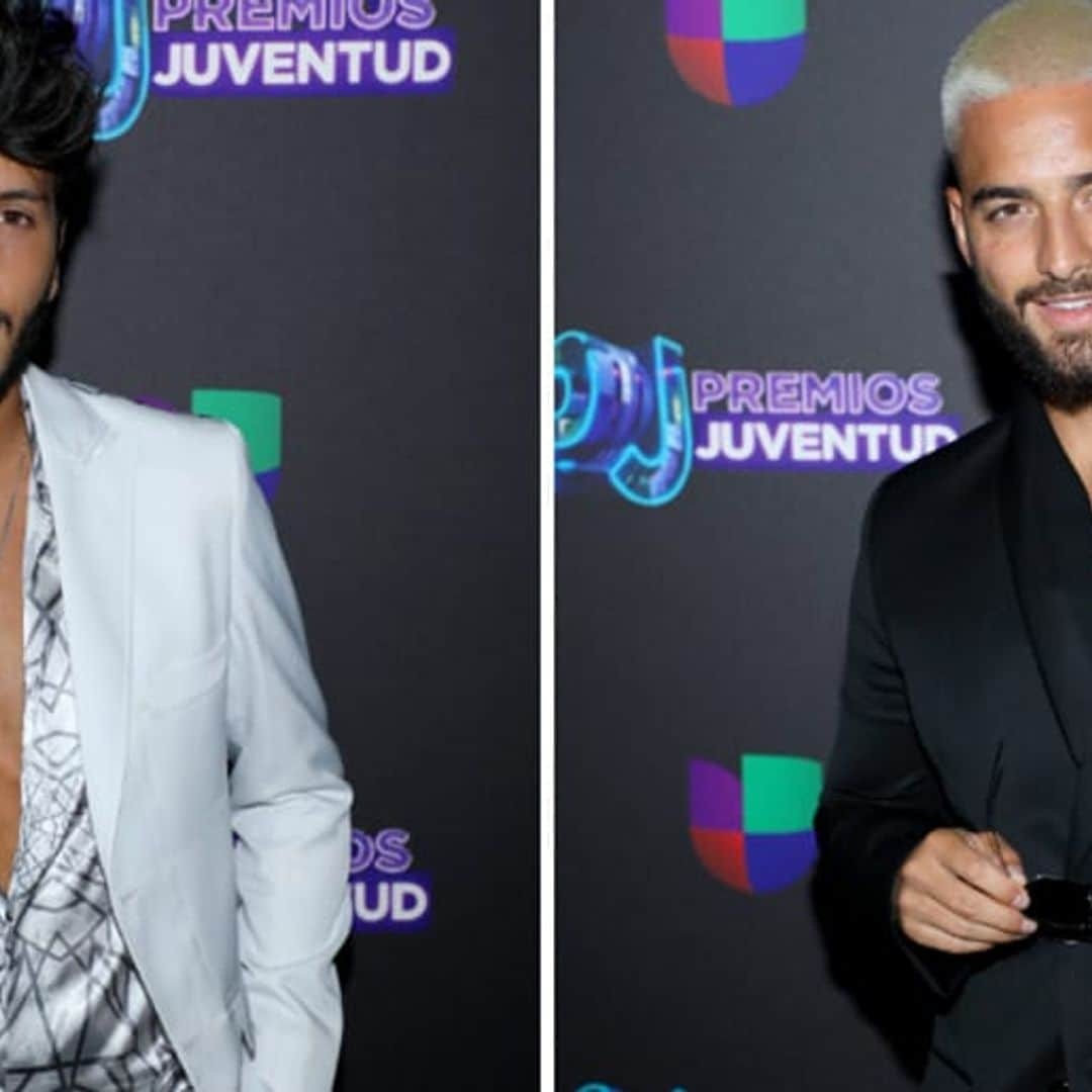 Maluma and Sebastian Yatra are each other’s fashion yin and yang at Premios Juventud