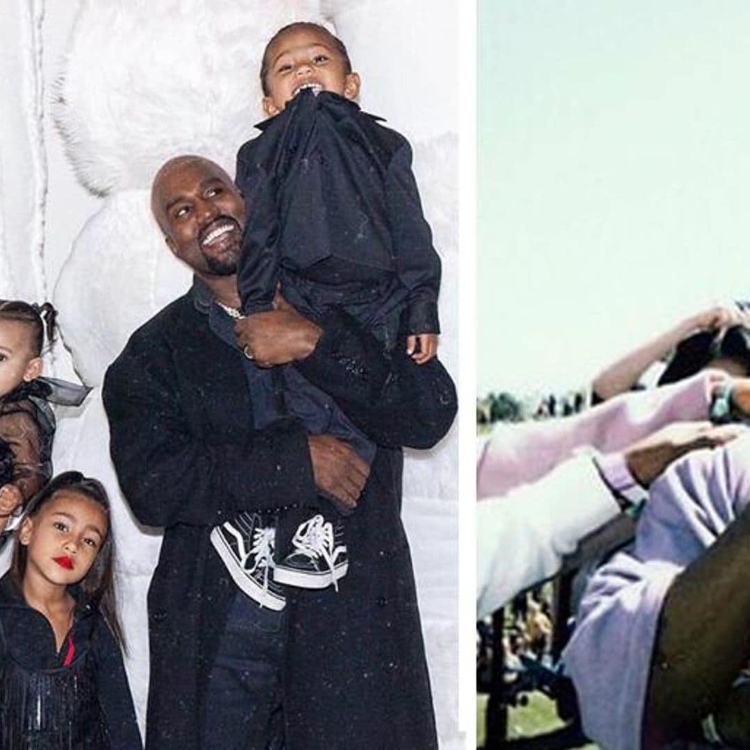 The sweetest Kanye West moments with his family