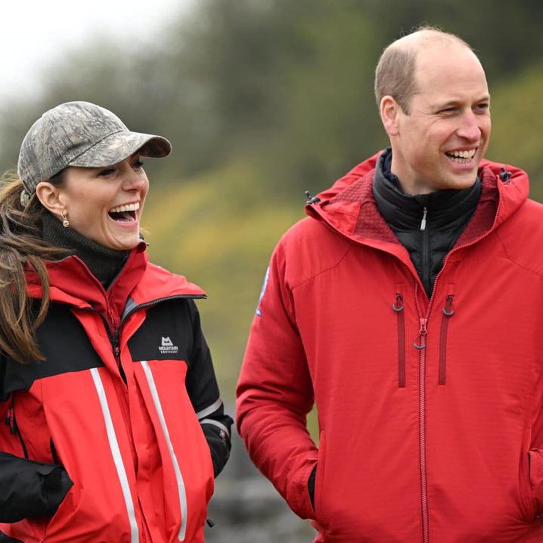 The Prince and Princess of Wales go abseiling and deliver pizzas in Wales: Photos