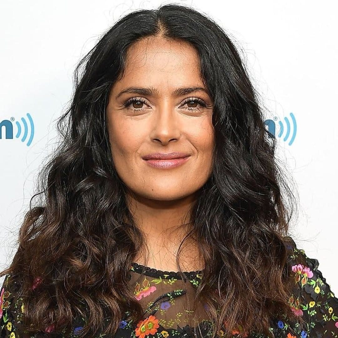 Salma Hayek shows off her gray hair one last time before getting a summer makeover