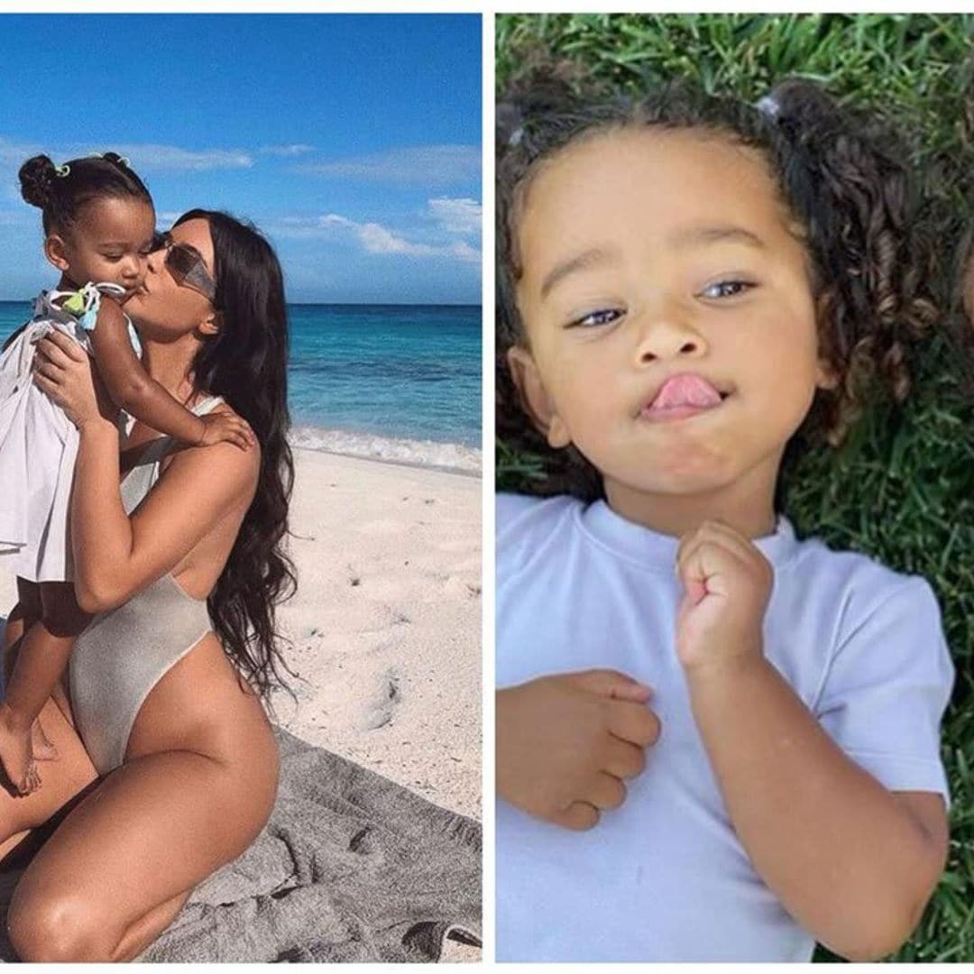 Look! Kim Kardashian and family share never before seen pics of Chicago on her 3rd birthday.