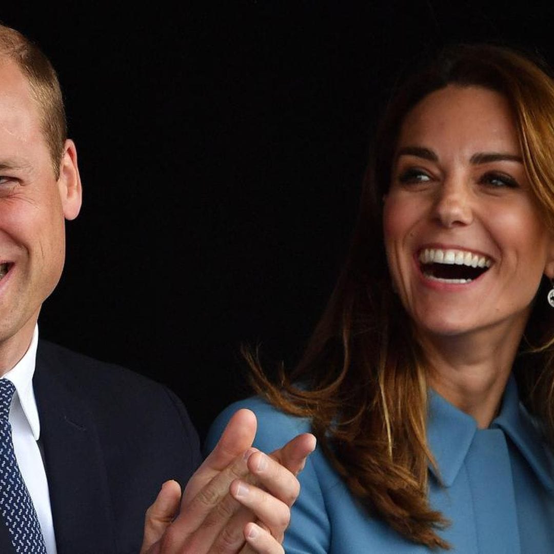 William and Kate could not look happier at their first joint engagement of fall