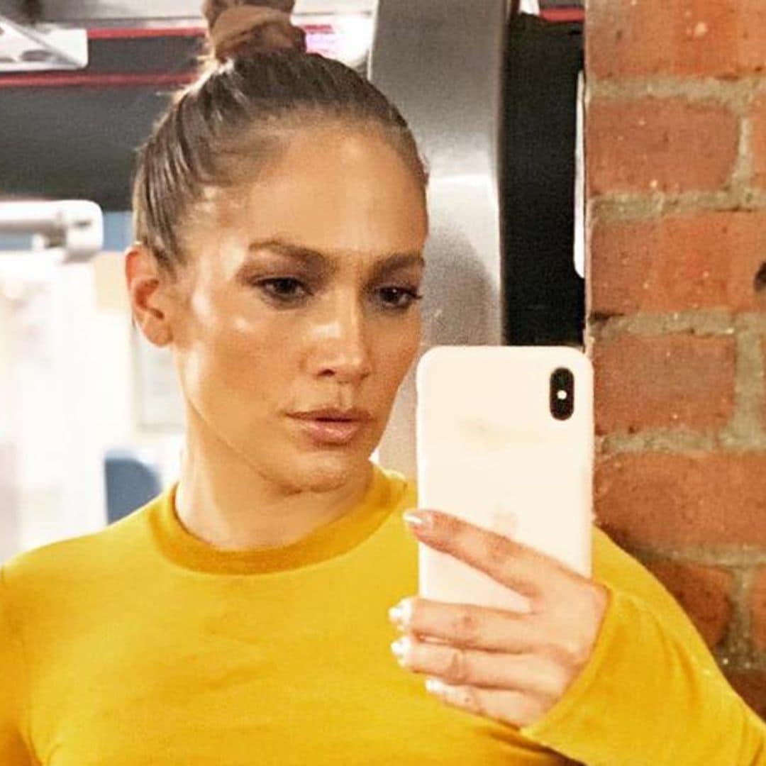 Jennifer Lopez gives us abs envy in latest sweaty gym selfie