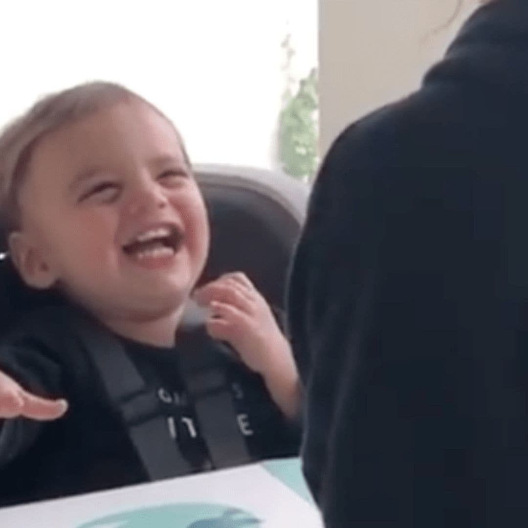 Eva Longoria making son Santi crack up is the cutest video ever