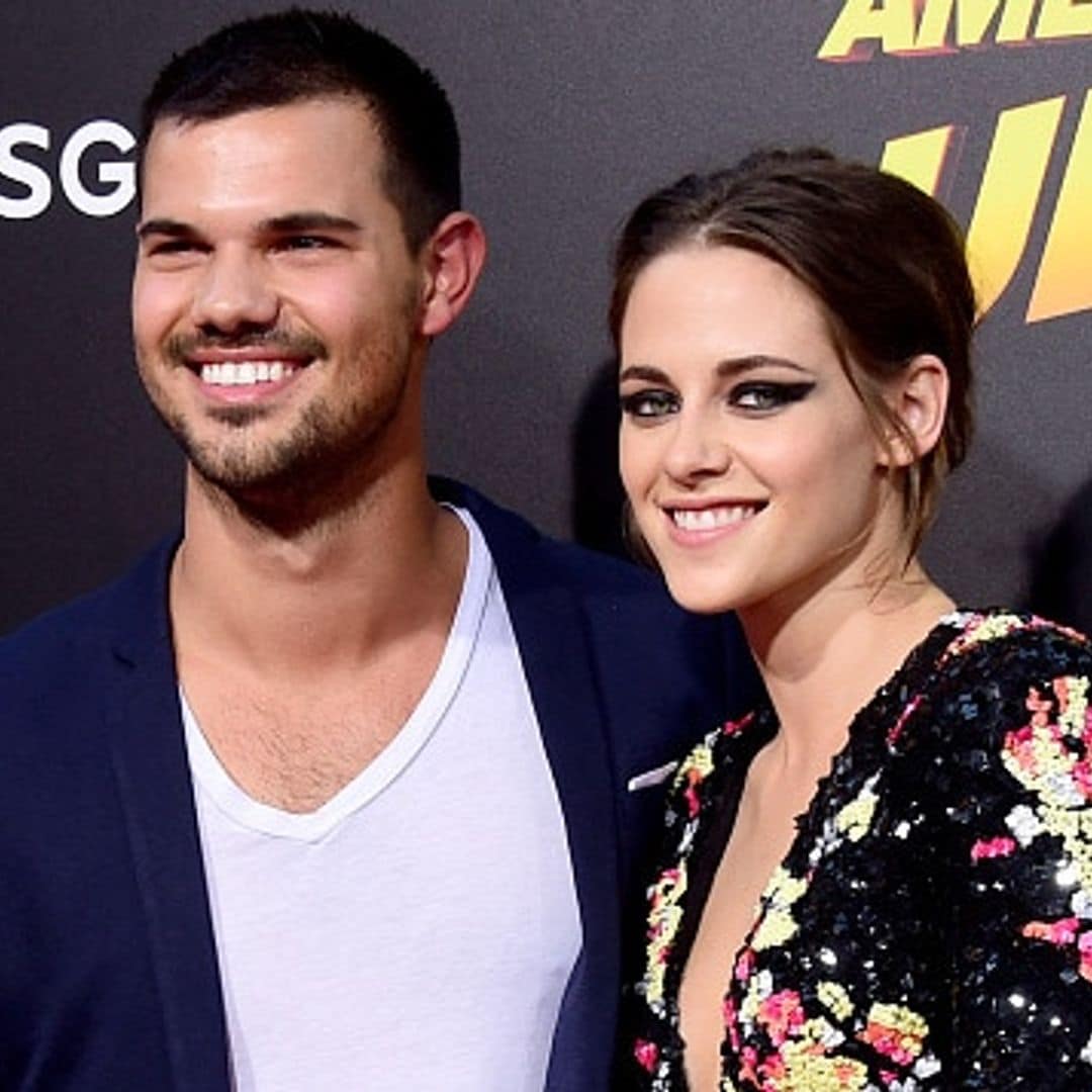 Kristen Stewart reunites with Taylor Lautner at 'American Ultra' premiere