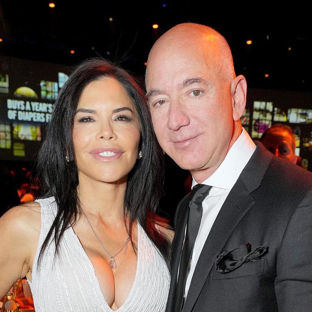 Lauren Sanchez and Jeff Bezos look like royalty stepping out of the Connaught Hotel in London