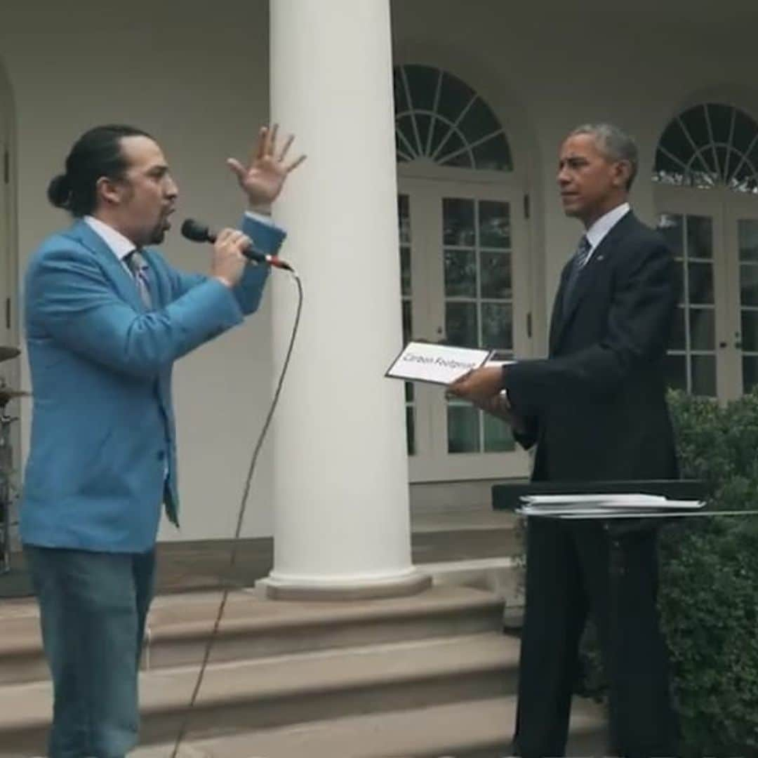 Watch: President Obama and 'Hamilton' star team up for freestyle rap at the White House