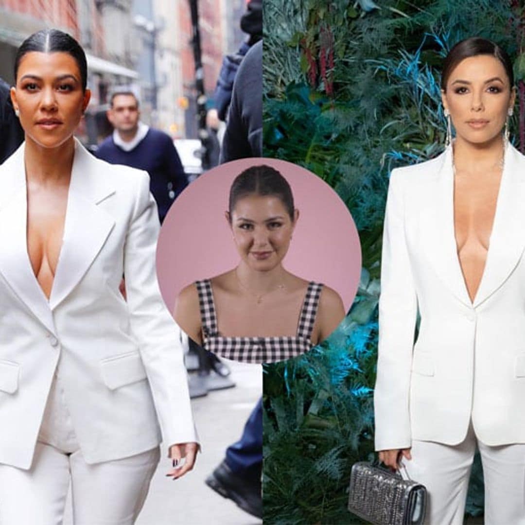 Kourtney Kardashian and Eva Longoria power up in matching white suits, who rocked it better?