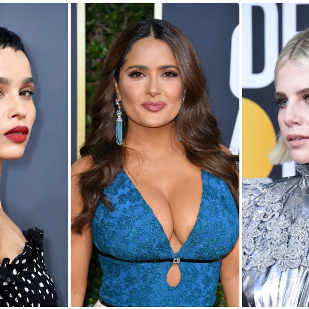 Salma Hayek, Zoe Kravitz and more top makeup and hair moments from the Golden Globes 2020