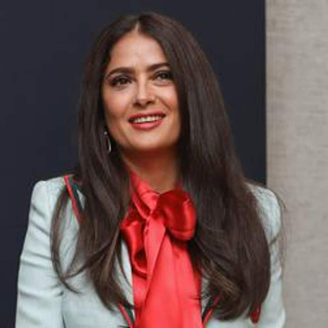 Salma Hayek channeled '70s fashion and wore the world's tallest platform shoes