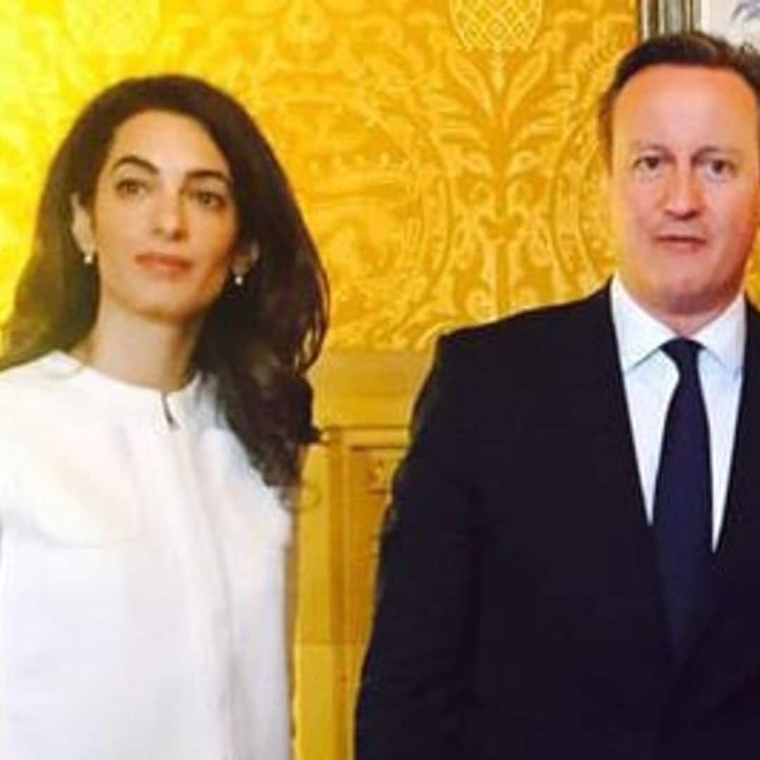 Amal Clooney meets with David Cameron after night out with Stella McCartney