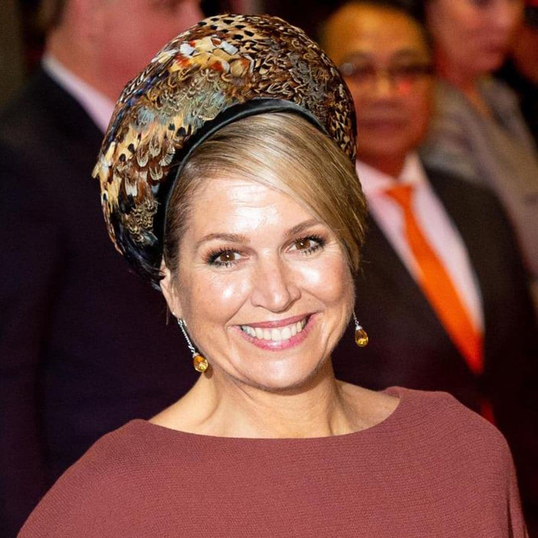 Argentina-born Queen Maxima puts another feather in her style cap