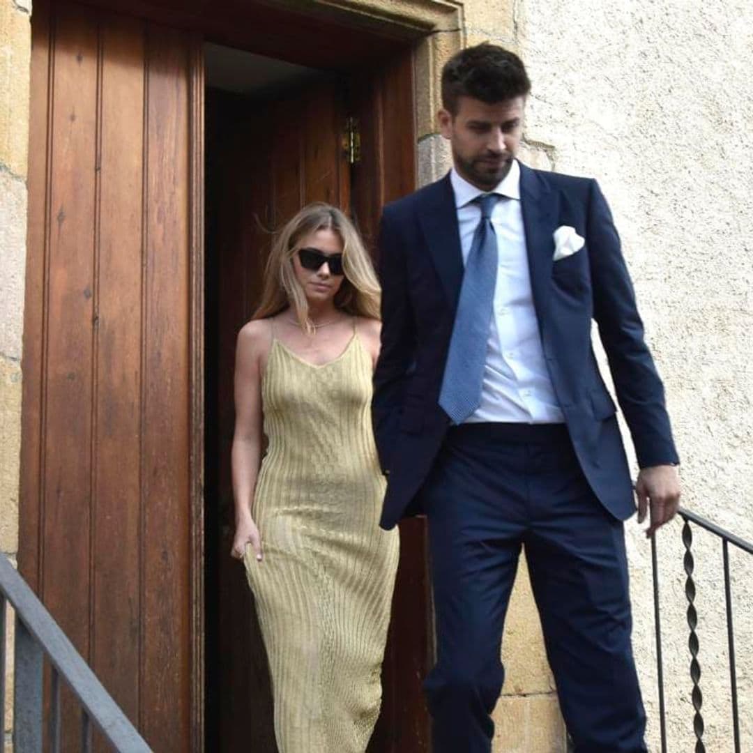 Piqué and Clara Chía were all smiles at a wedding in Spain [Photos]