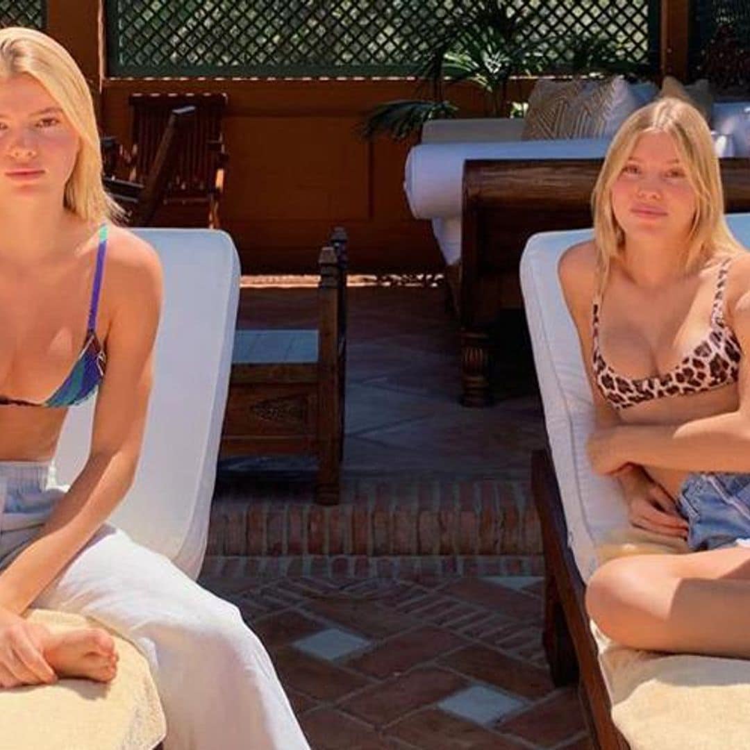 Julio Iglesias' twin daughters show off incredible bikini bodies in the Caribbean