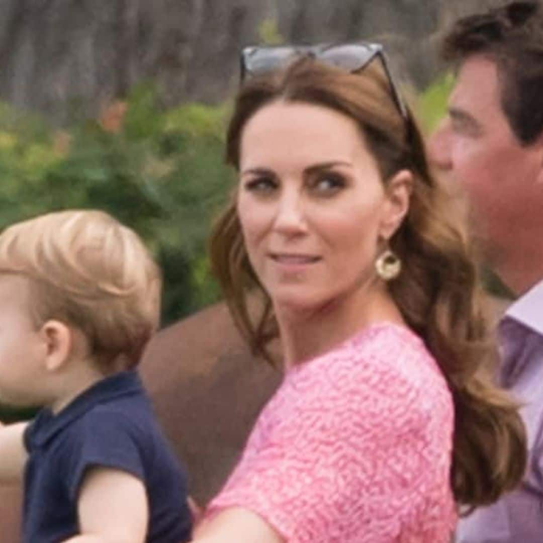 Kate Middleton serves major style points at charity polo match in a pretty pink dress