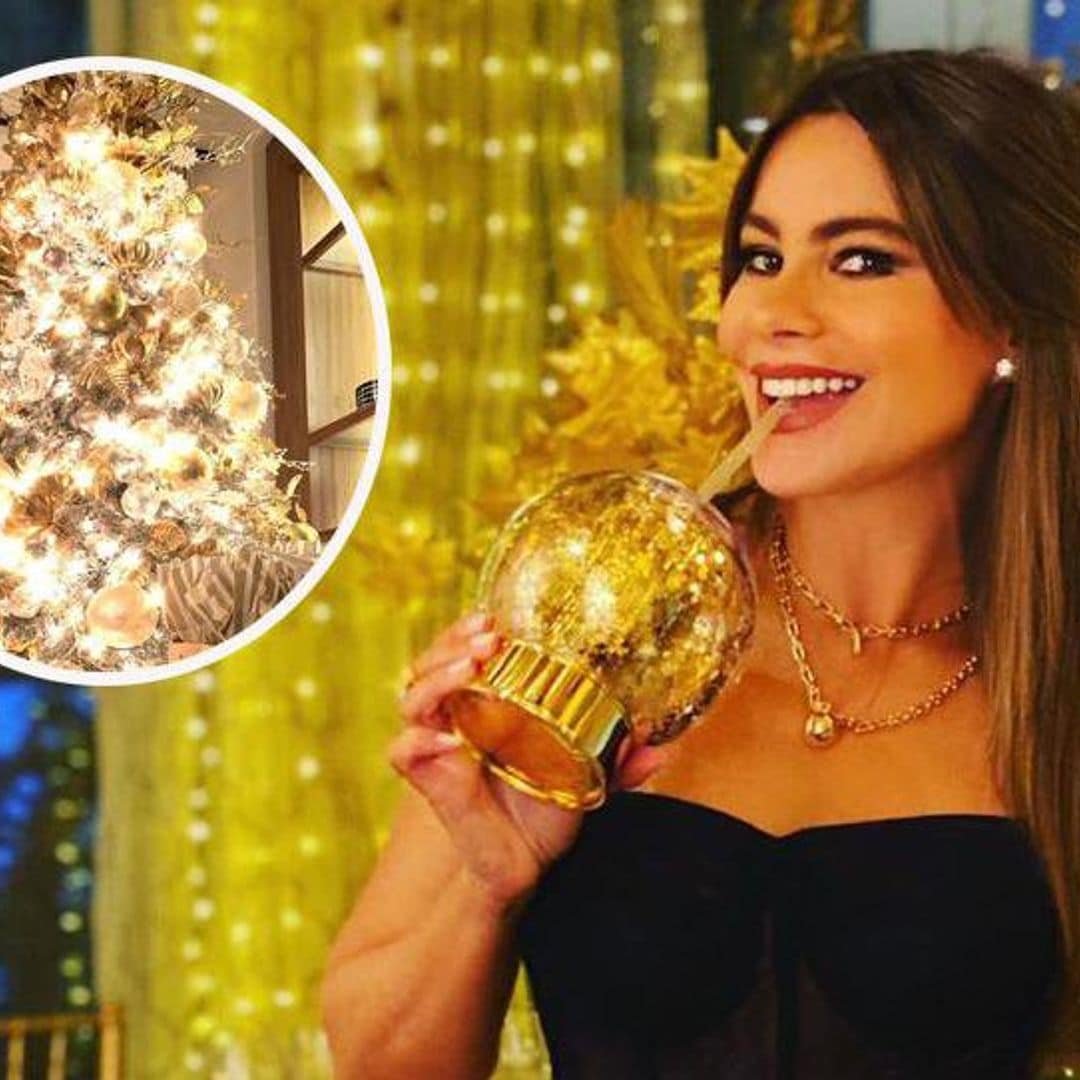 Sofia Vergara's golden Christmas tree is too bright for this world