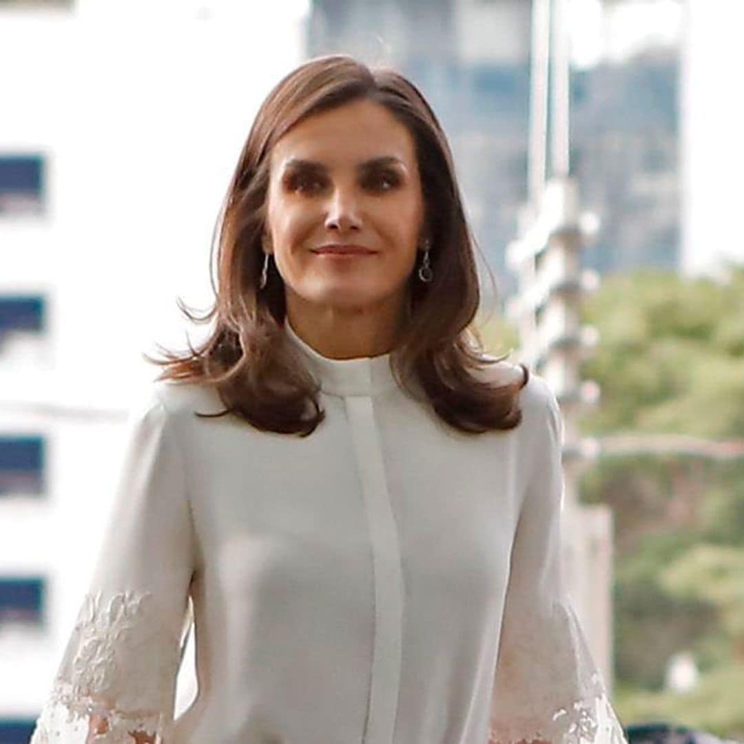 Queen Letizia looks flawless in red getup during South Korea trip