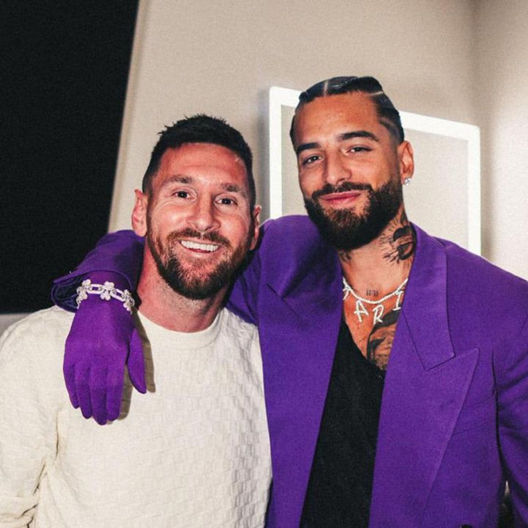 Leo Messi is a Maluma fan! The beloved athlete was captured at the Colombian artist’s Miami concert