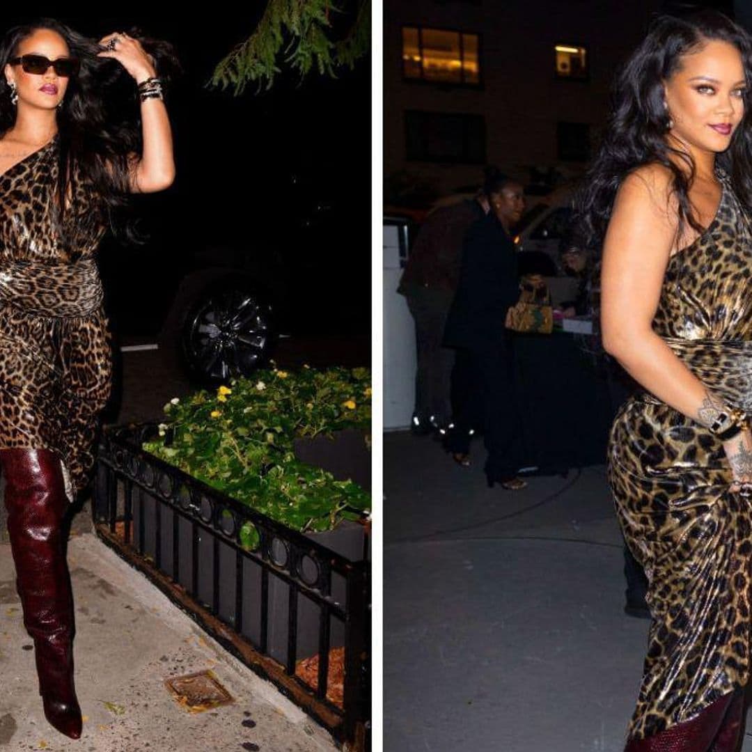 Rihanna knows how to combine animal prints for a wild look