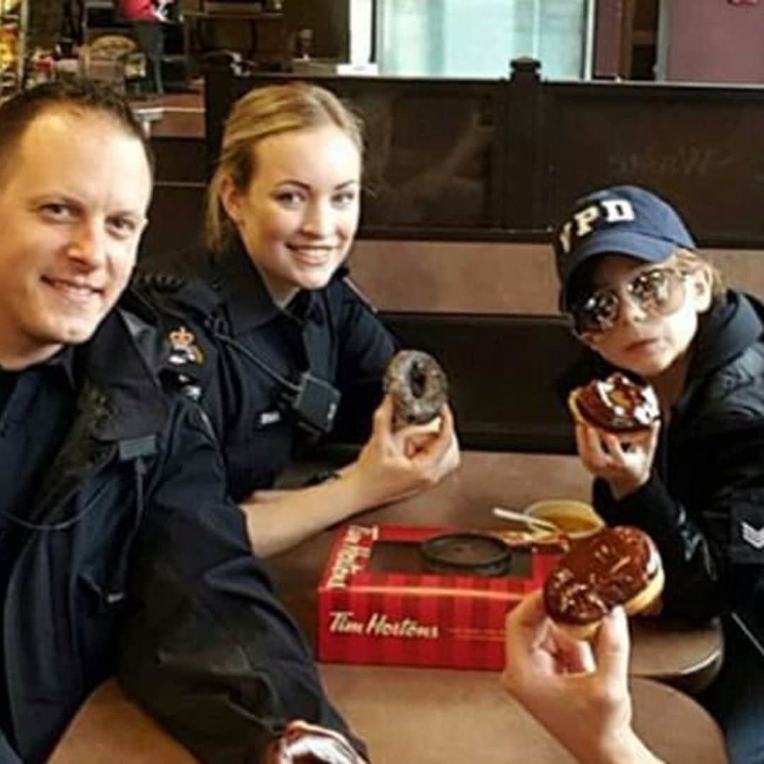 Jacob Tremblay goes to 'work' with dad as cop for a day