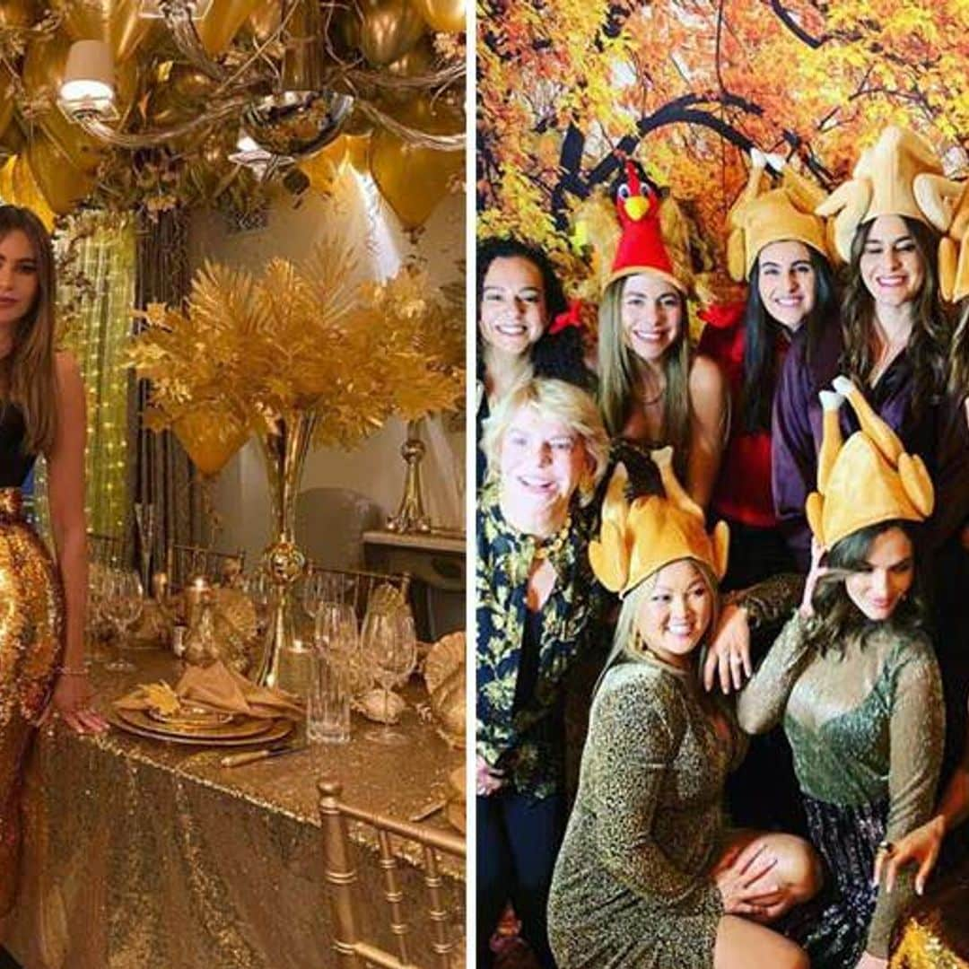 Sofia Vergara threw the most epic glitter party for Thanksgiving: Video