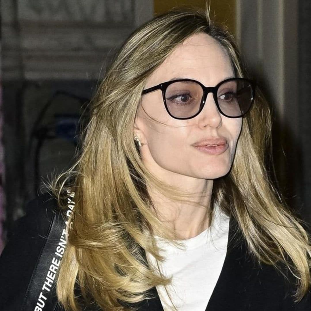 Angelina Jolie shows off new look as she visits Atelier Jolie in New York