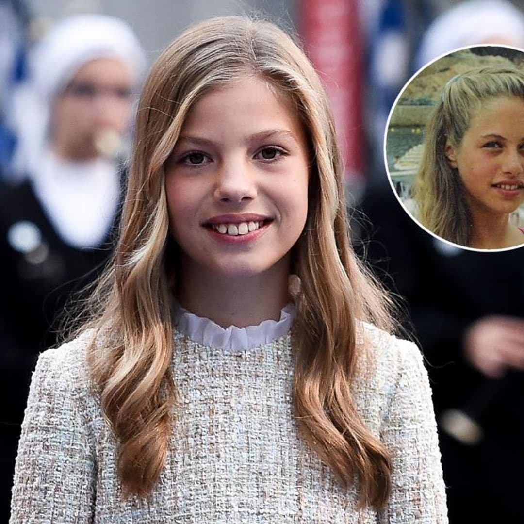 Princess Sofia of Spain's double! Top model's childhood picture is identical to Spanish royal