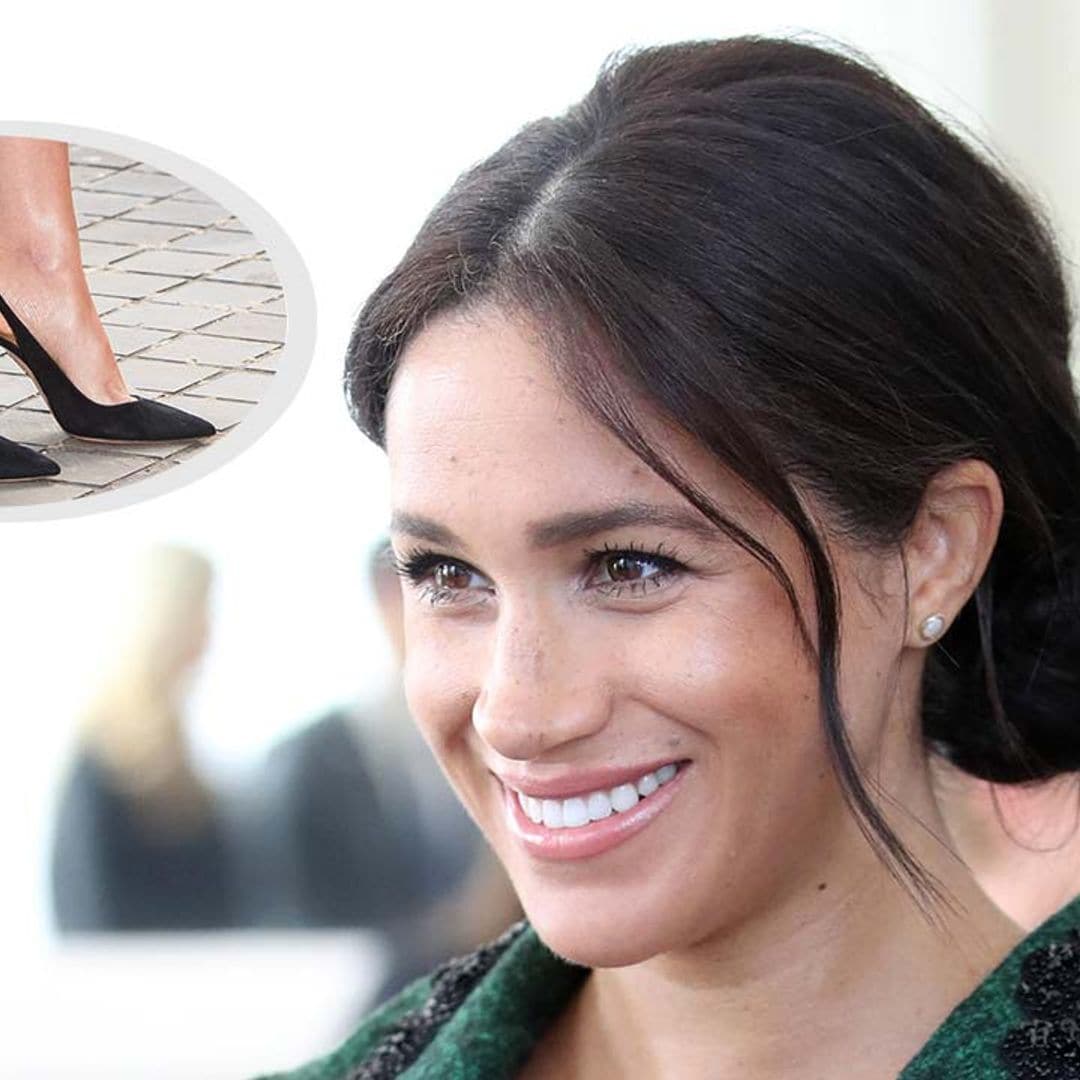 Meghan Markle rocks sexy stilettos with a retro Jackie O look