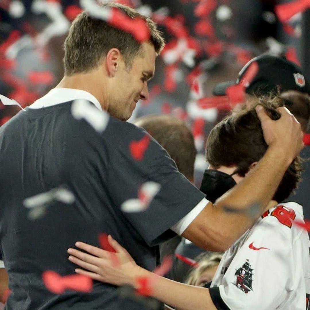 Tom Brady celebrates victory with his mini-me Jack: “Best part of my day”