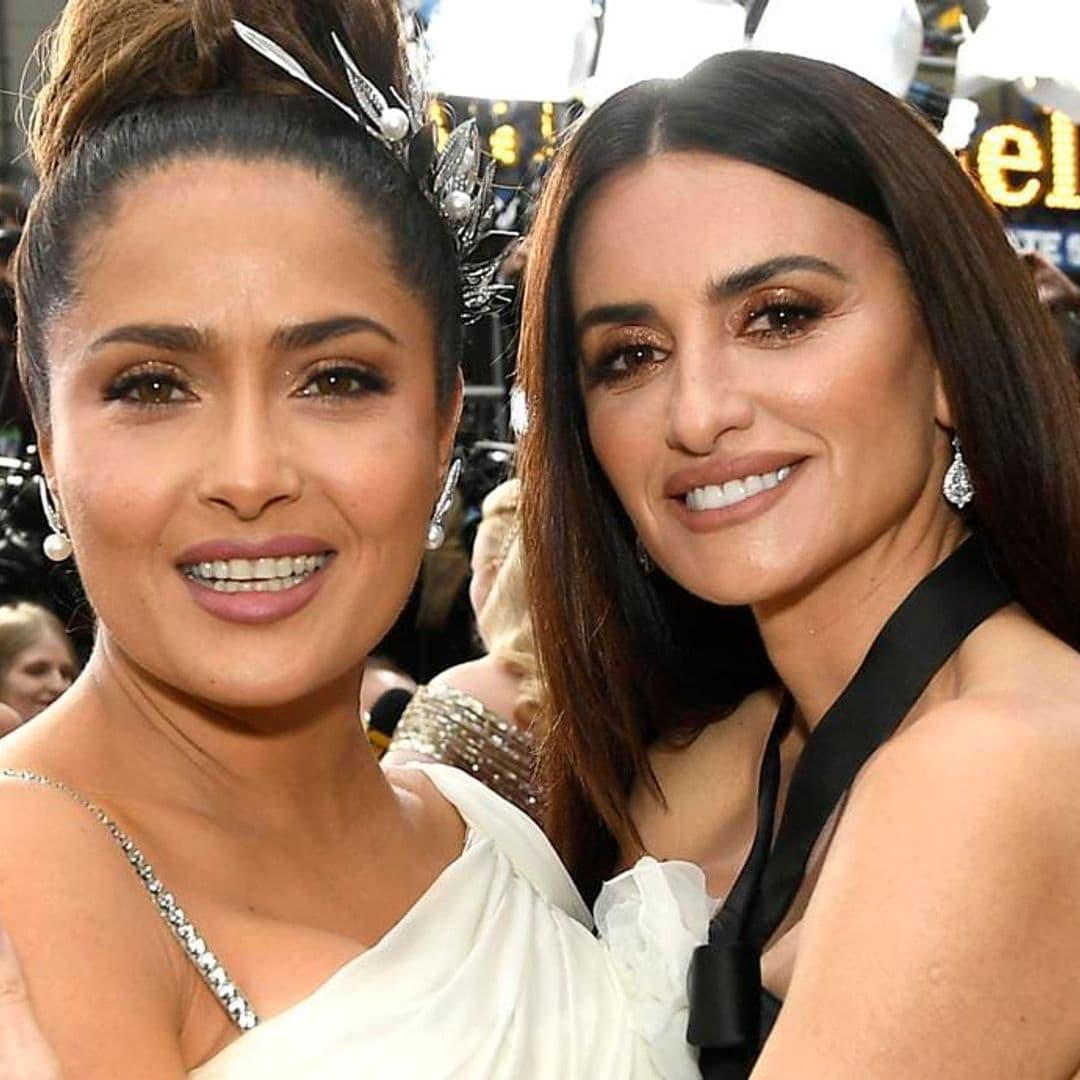 Salma Hayek and old pal Penelope Cruz reunite at the Oscars - see how they enjoyed the magic night