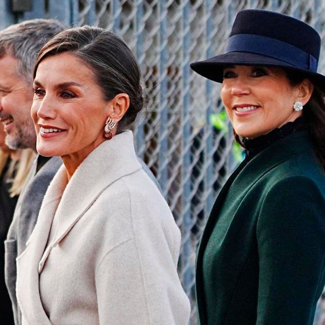 Queen Letizia and King Felipe welcomed to Denmark by Danish royals