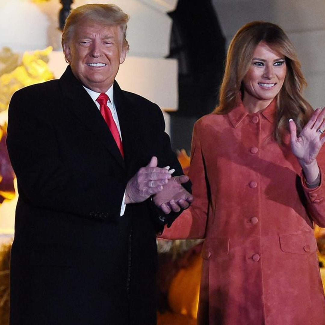 First Lady Melania Trump meets mini president and first lady at White House Halloween celebration