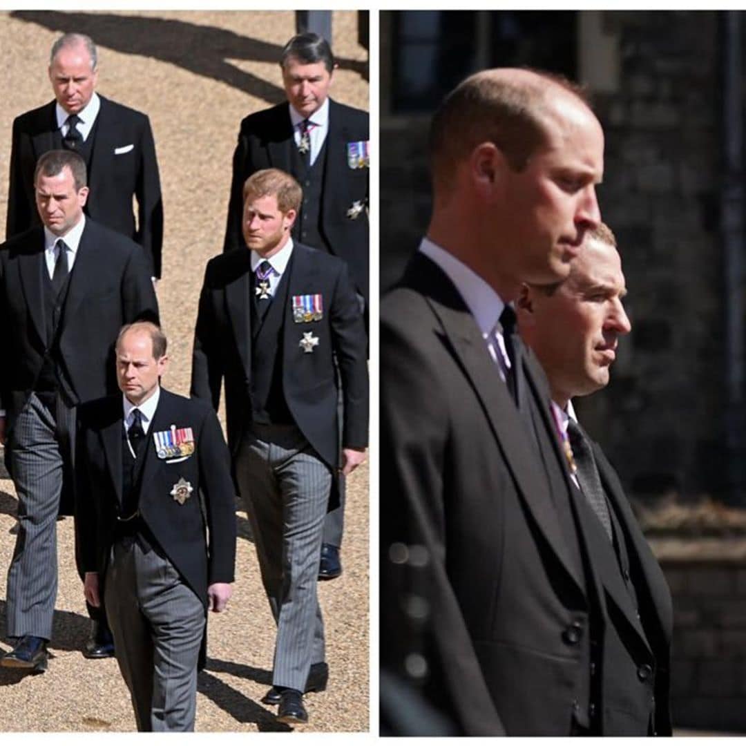 William and Harry reunite in public at Prince Philip’s funeral [Pics]